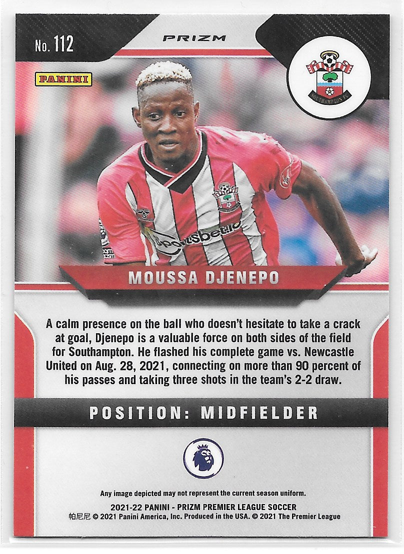 Moussa Djenepo (Southampton FC) Blue/Yellow/Green Choice Panini Prizm Premier League 21-22