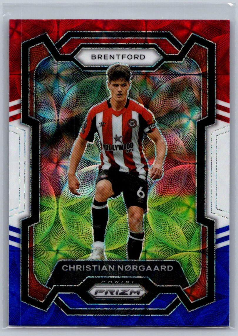Christian Norgaard (Brentford) Red White & Blue Panini Prizm Premier League 23-24