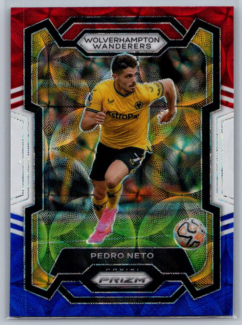 Pedro Neto (Wolves) Red White & Blue Choice Panini Prizm Premier League 23-24