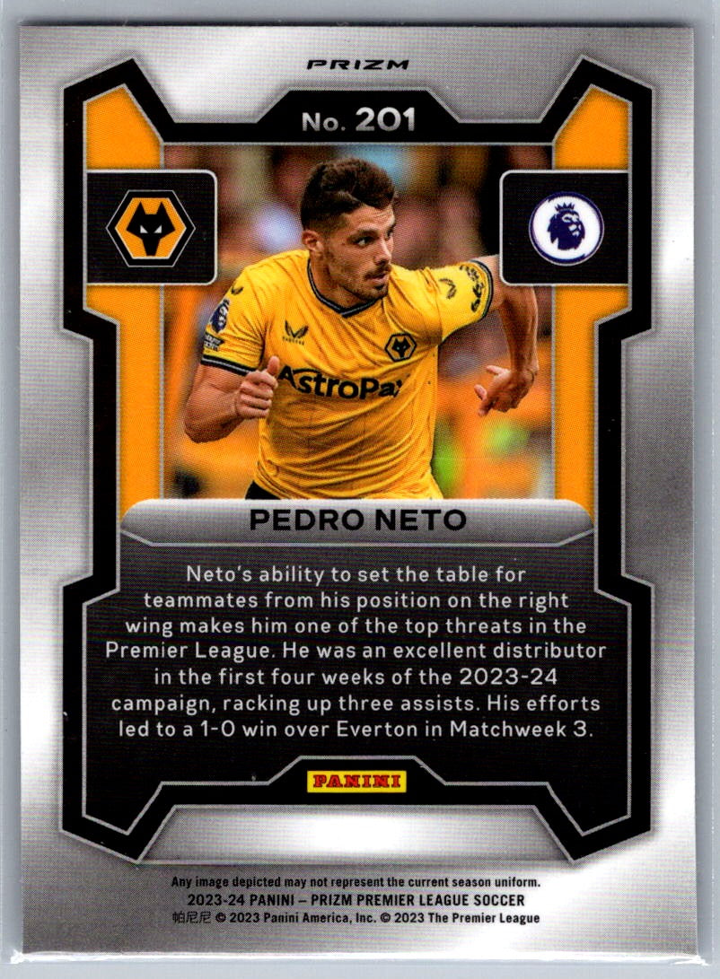 Pedro Neto (Wolves) Red White & Blue Choice Panini Prizm Premier League 23-24