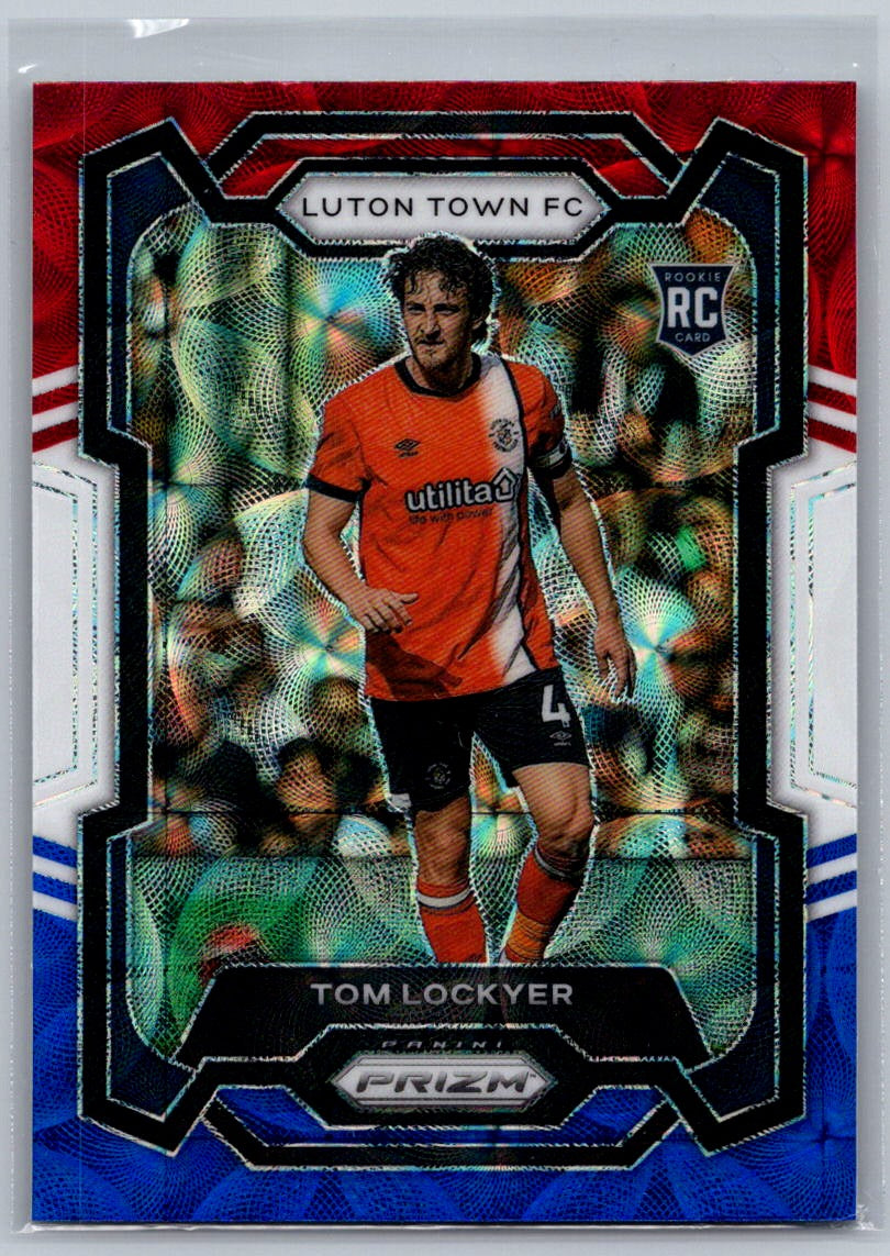 Tom Lockyer (Luton Town) Red White & Blue Choice RC Panini Prizm Premier League 23-24
