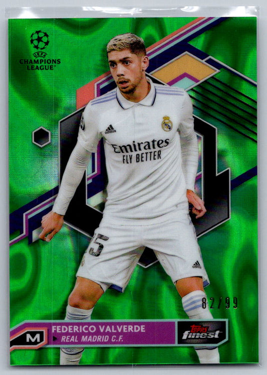 Federico Valverde (Real Madrid) Green Lava /99 Topps Finest UCC 22-23