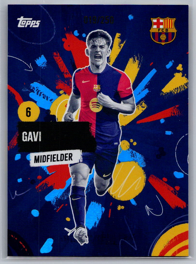 Gavi (Barcelona) Barça Rumba Blue /250 Topps Barcelona Team Set 2024-25