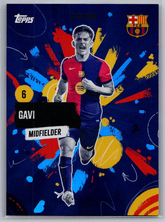 Gavi (Barcelona) Barça Rumba Blue /250 Topps Barcelona Team Set 2024-25