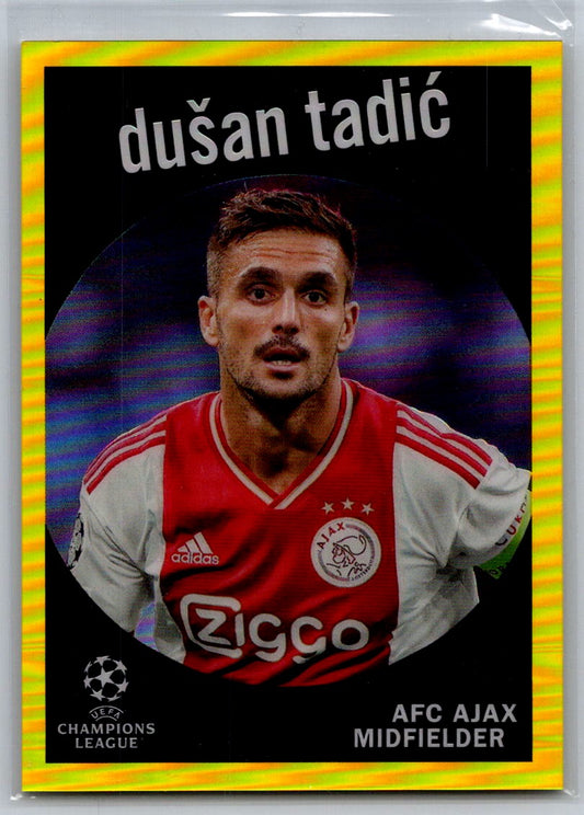 Dusan Tadic (AFC Ajax) 1959 Yellow Refractor /125 Topps Chrome UCC 22-23