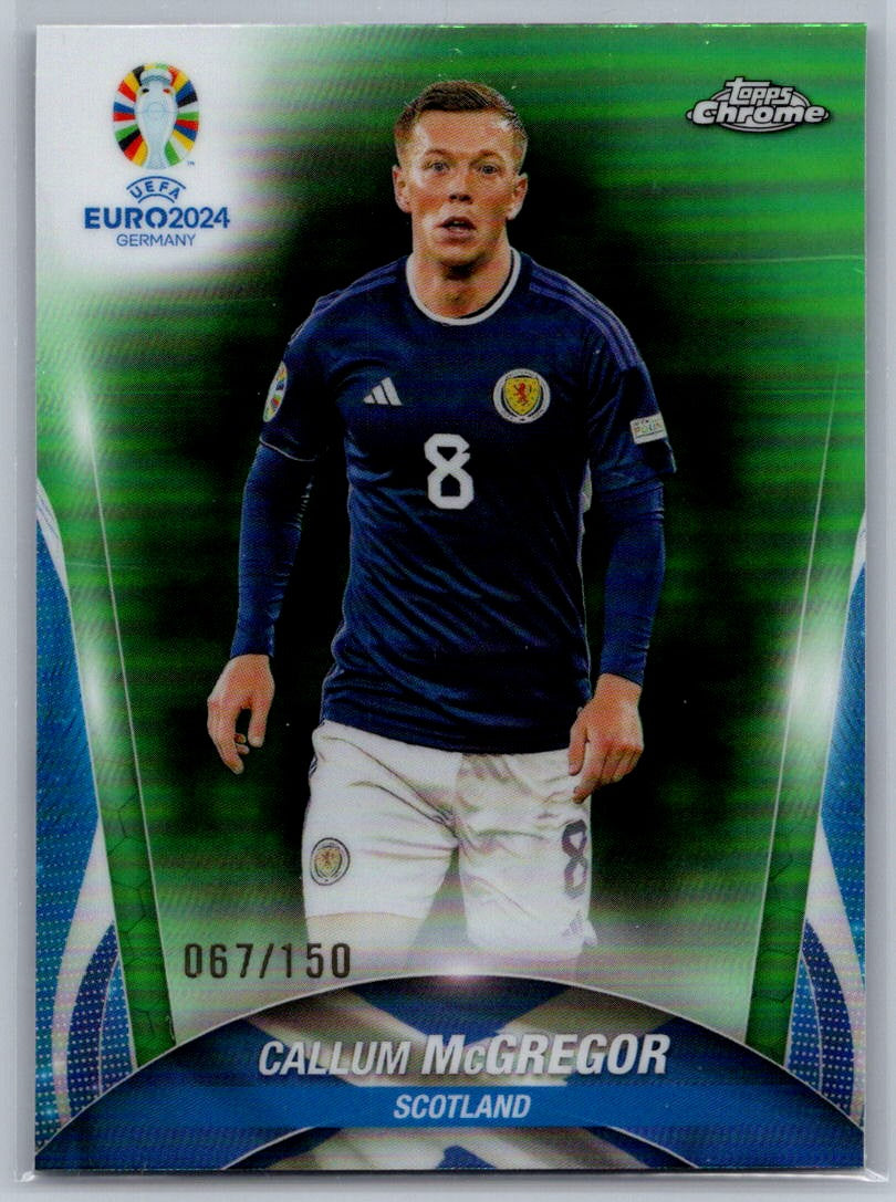 Callum McGregor (Scotland) Neon Green Refractor /150 Topps Chrome UEFA Euro 2024