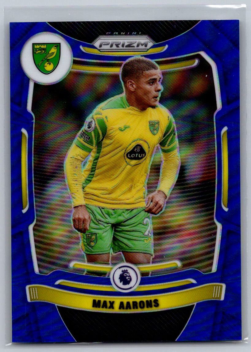 Max Aarons (Norwich City) Blue Prizm /340 Panini Prizm Premier League 21-22