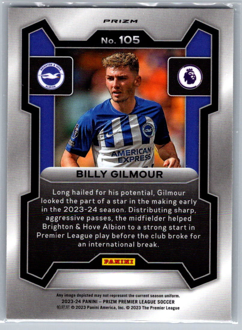 Billy Gilmour (Brighton & Hove Albion) Choice Prizm Panini Prizm Premier League 23-24
