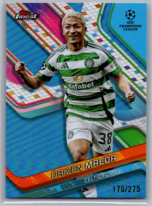 Daizen Maeda (Celtic FC) Sky Blue Refractor /275 Topps Finest UCC 24-25
