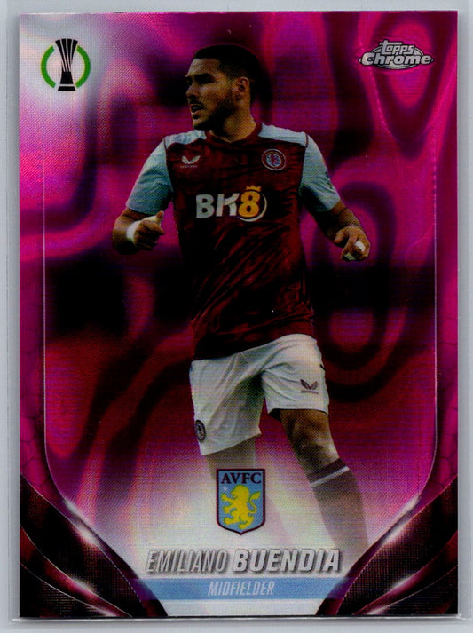 Emiliano Buendia (Aston Villa) Pink Lava Topps Chrome UCC 23-24