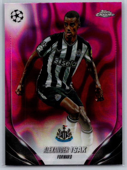 Alexander Isak (Newcastle United) Pink Lava Topps Chrome UCC 23-24