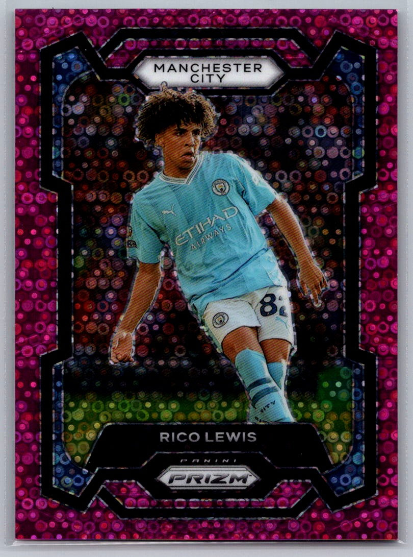 Rico Lewis (Manchester City) Pink Breakaway /149 Panini Prizm Premier League 23-24