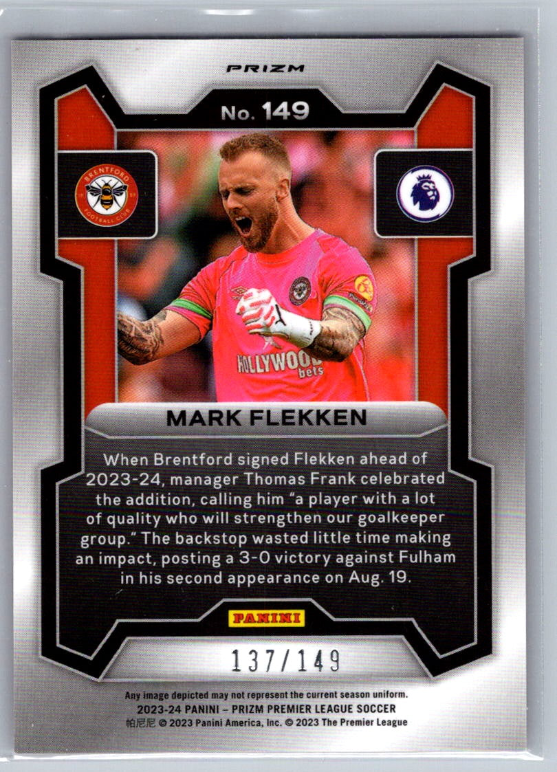 Mark Flekken (Brentford) Breakaway Pink /149 Panini Prizm Premier League 23-24