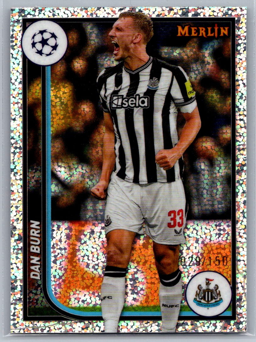 Dan Burn (Newcastle United) Speckle Refractor /150 Topps Merlin UCC 23-24