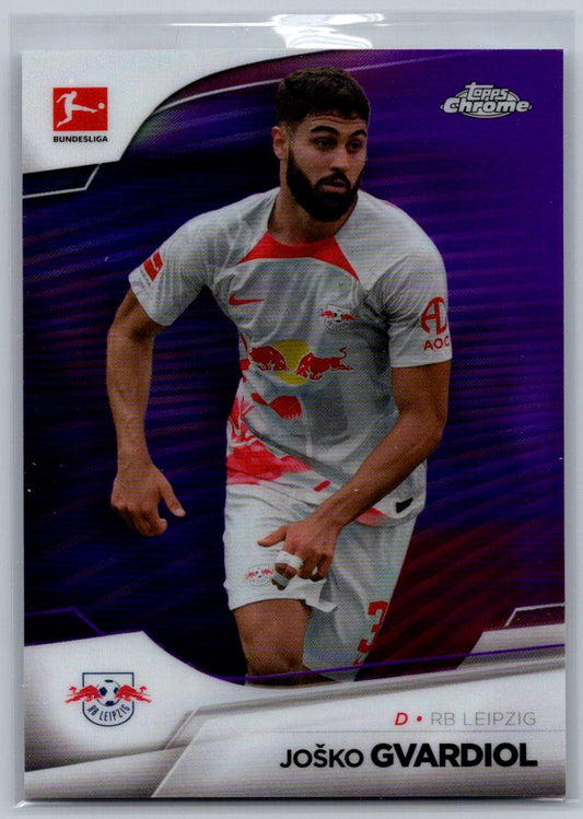 Josko Gvardiol (RB Leipzig) Purple Refractor /299 Topps Chrome Bundesliga 22-23