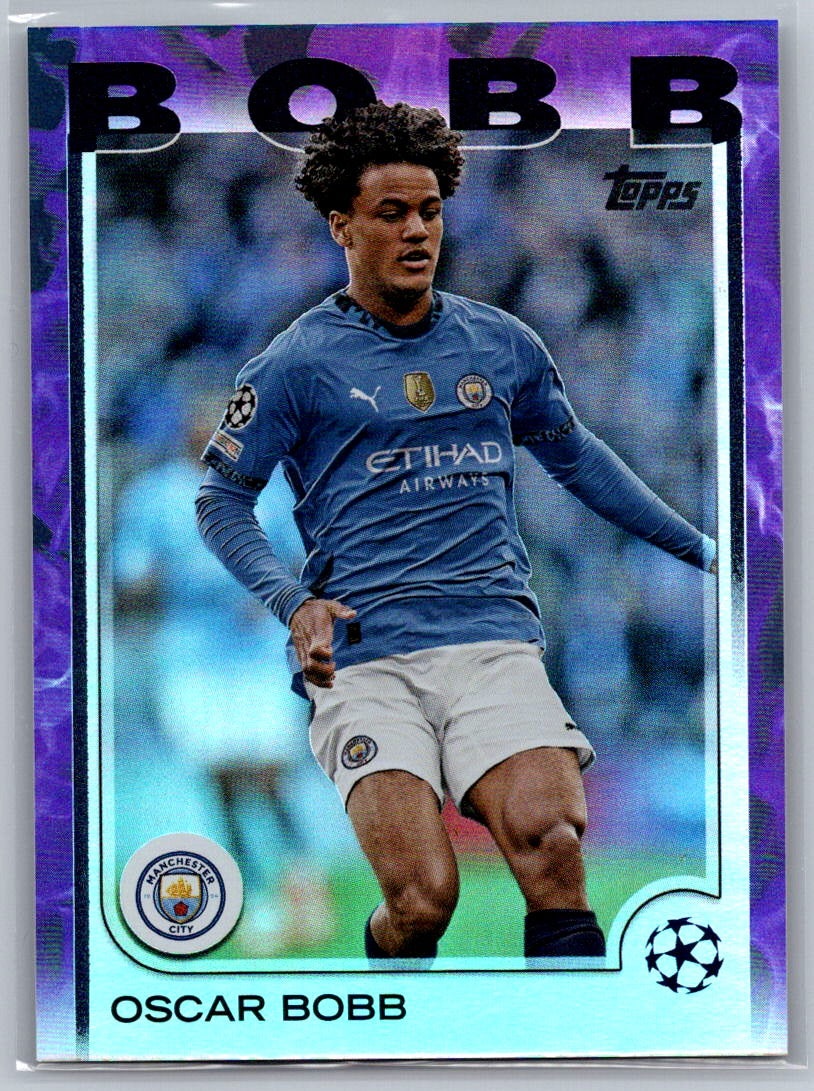 Oscar Bobb (Manchester City) Purple Inferno /299 Topps UCC Flagship 24-25