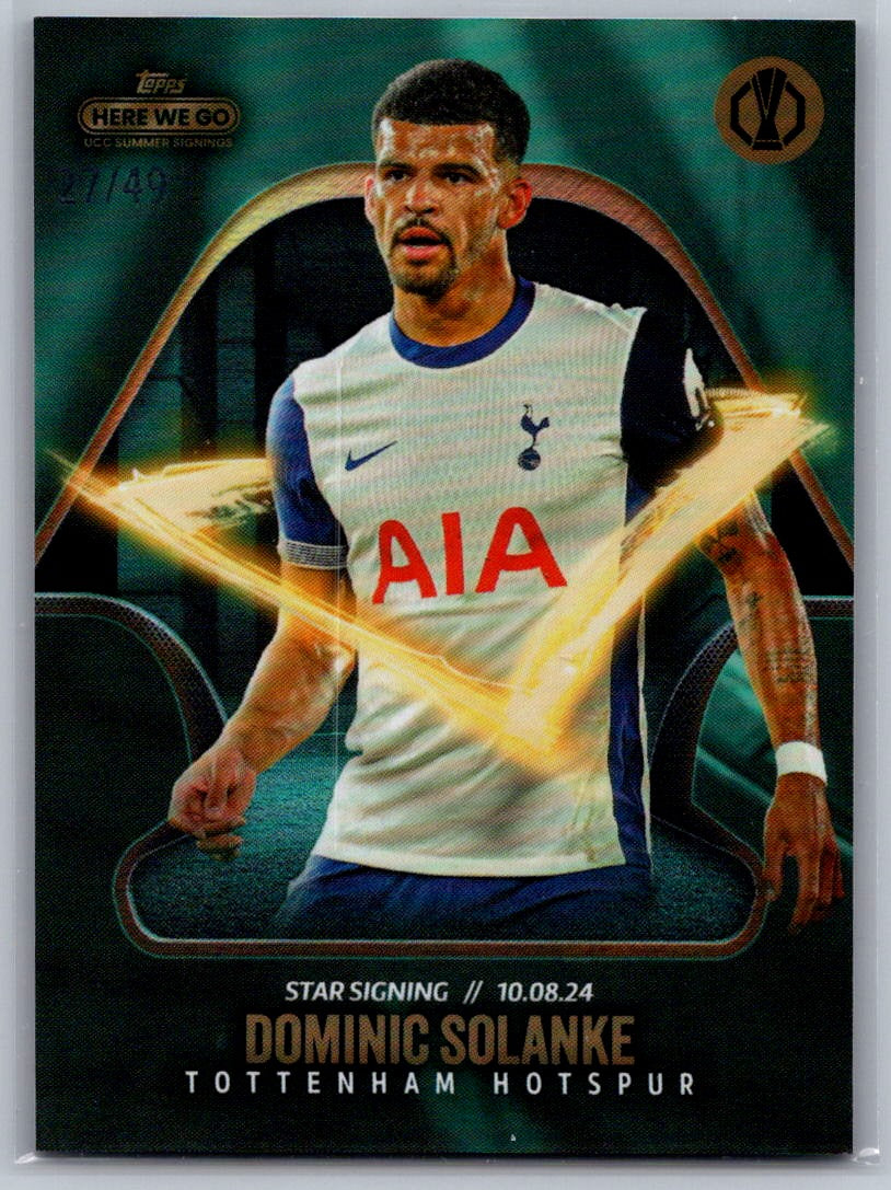 Dominic Solanke (Tottenham Hotspur) Star Signing Blue /49 Topps UCC Summer Signings Here We Go 24-25