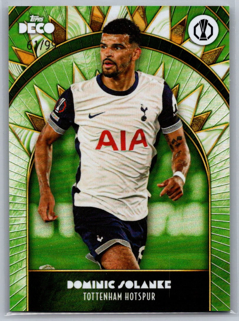Dominic Solanke (Tottenham Hotspur) Green /99 Topps Deco UCC 24-25
