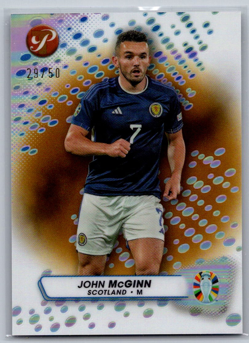 John McGinn (Scotland) Gold Refractor /50 Topps Pristine Road to Euro 2024