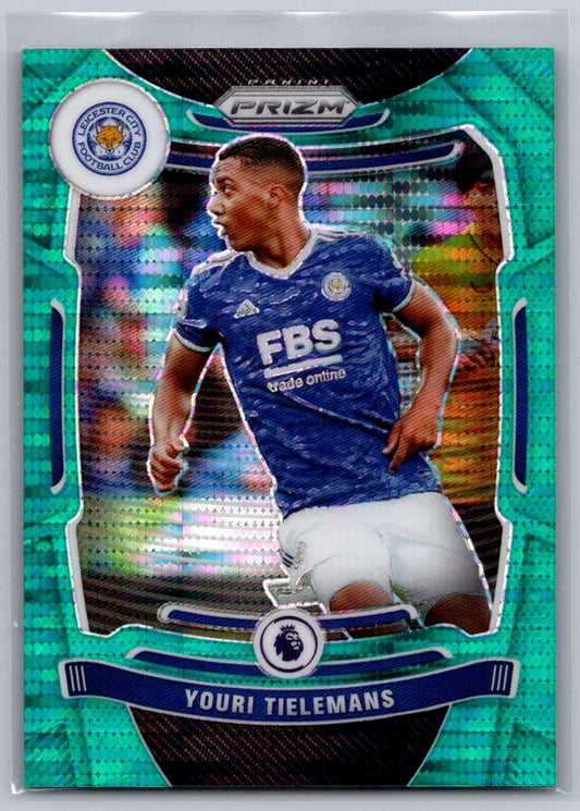 Youri Tielemans (Leicester City) Breakaway Teal /49 Panini Prizm Premier League 21-22
