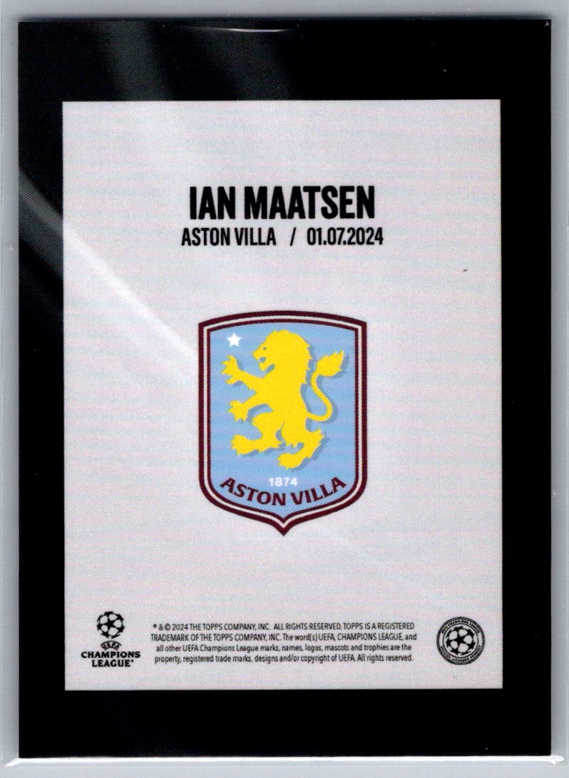 Ian Maatsen (Aston Villa) Green /99 Topps UCC Summer Signings Here We Go 24-25