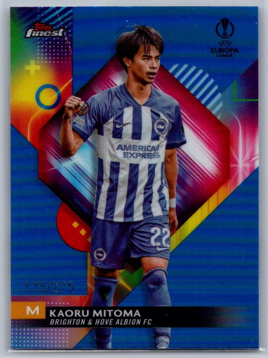 Kaoru Mitoma (Brighton & Hove Albion) Sky Blue Refractor /275 Topps Finest UCC 23-24