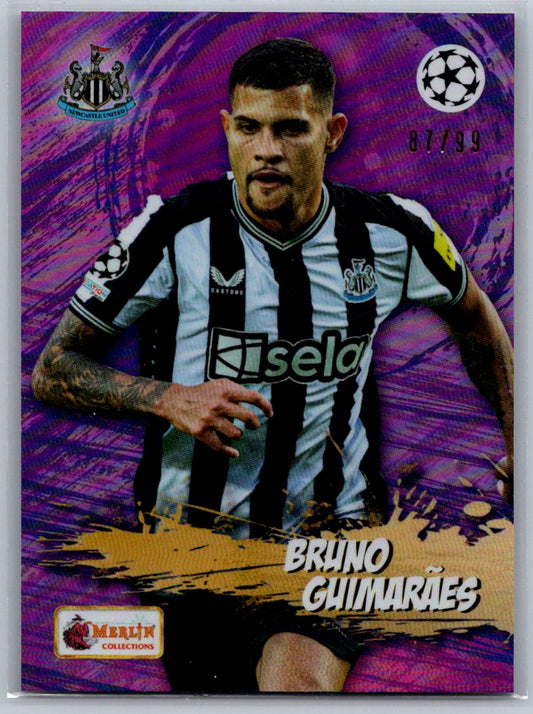 Bruno Guimaraes (Newcastle United) Purple /99 Topps Merlin Heritage UCC 23-24