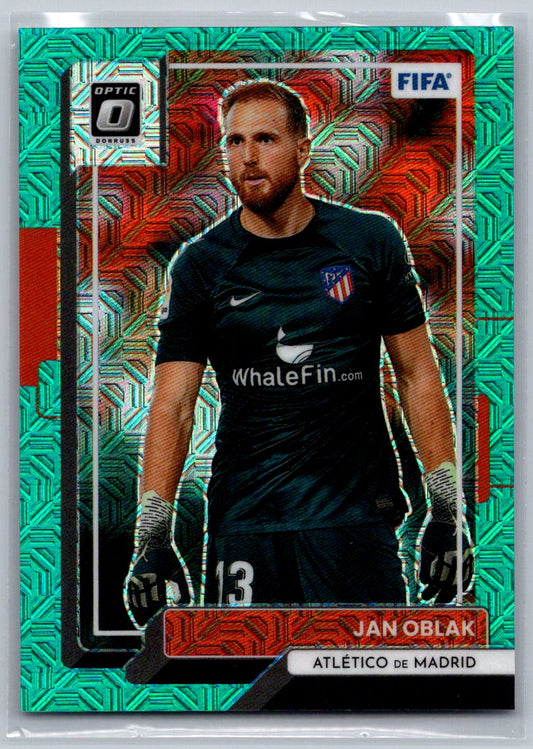Jan Oblak (Atletico de Madrid) Optic Teal Mojo /49 Panini Donruss FIFA Soccer 22-23