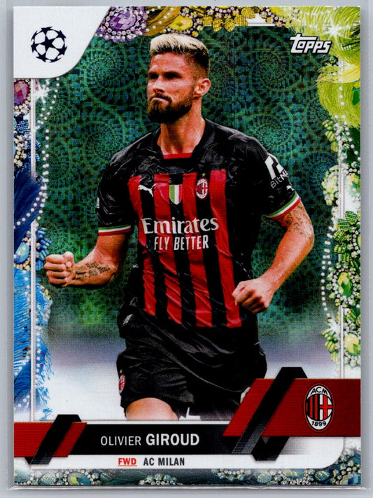 Olivier Giroud (AC Milan) Samba Green /75 Topps Carnaval UCC 22-23