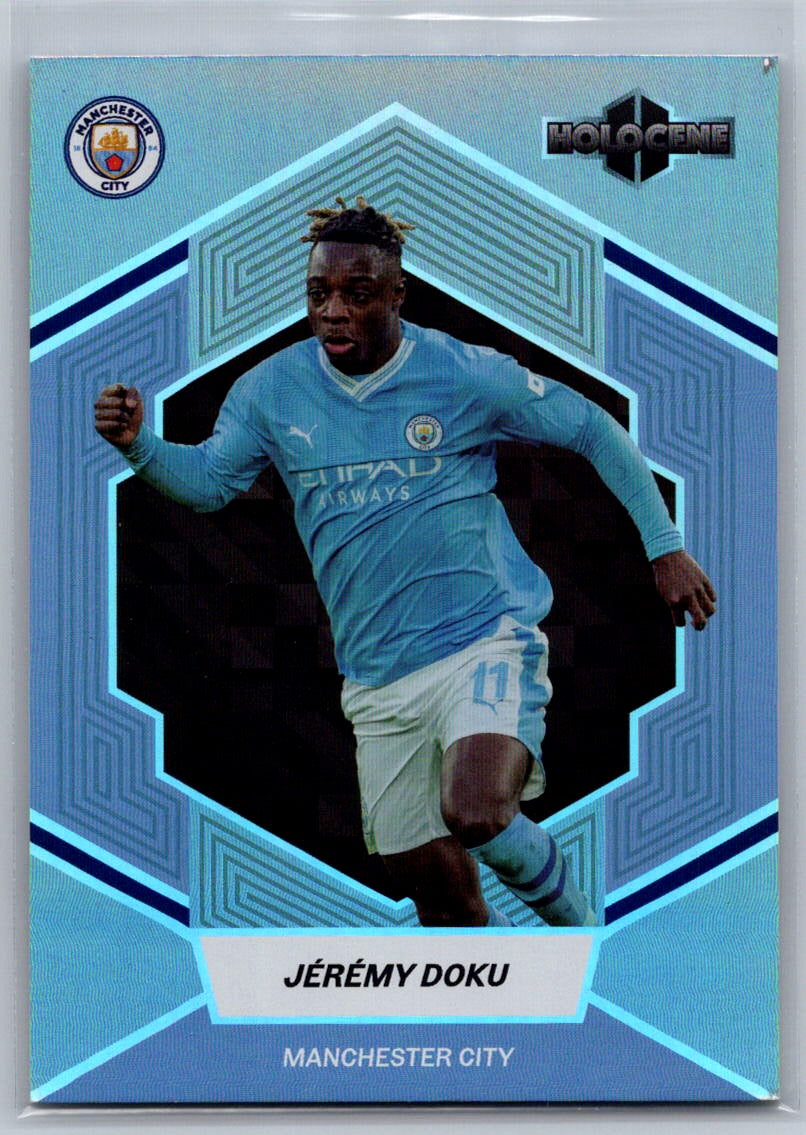Jeremy Doku (Manchester City) Holocene UV Silver /199 Daka Manchester City Team Set 23-24