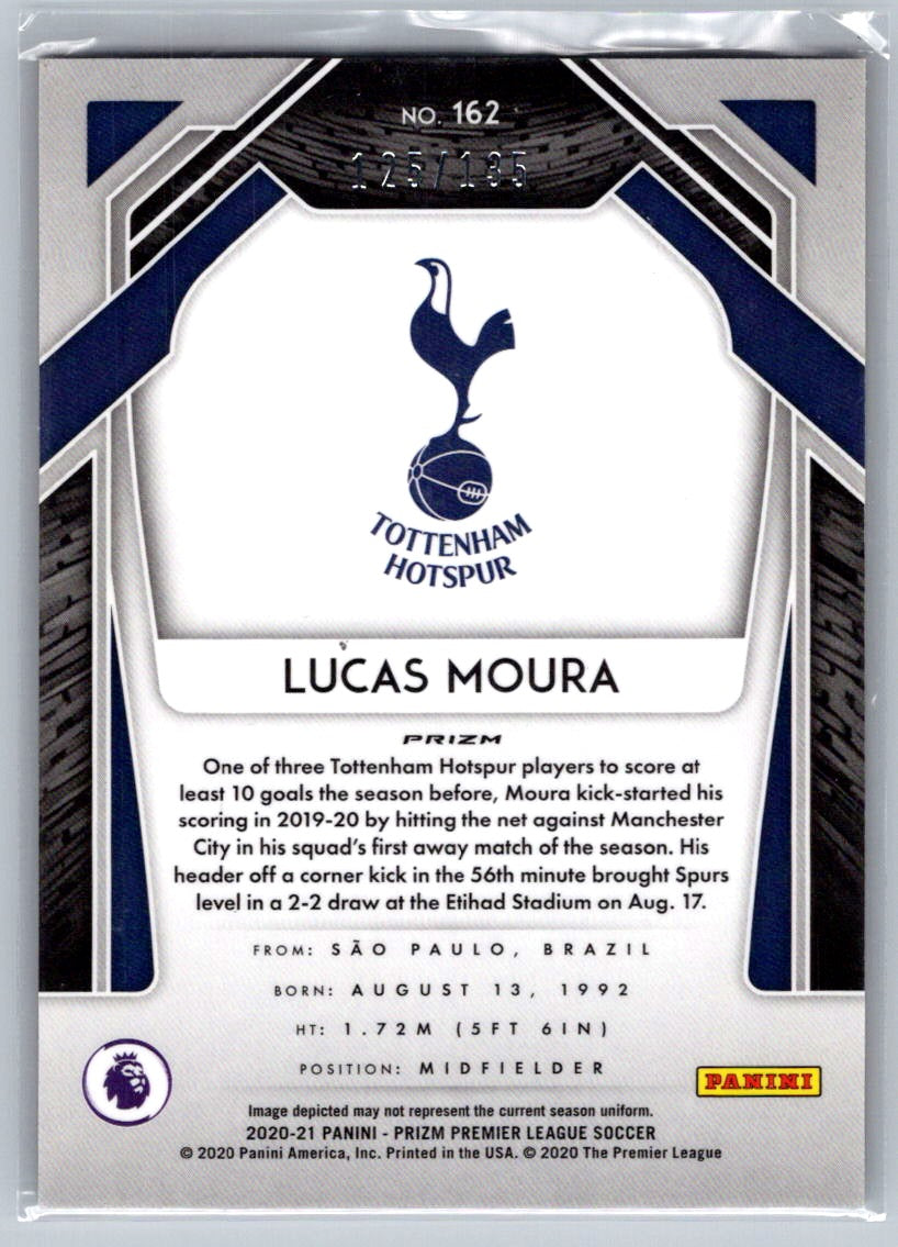 Lucas Moura (Tottenham Hotspur) Red Mojo /135 Panini Prizm Premier League 20-21