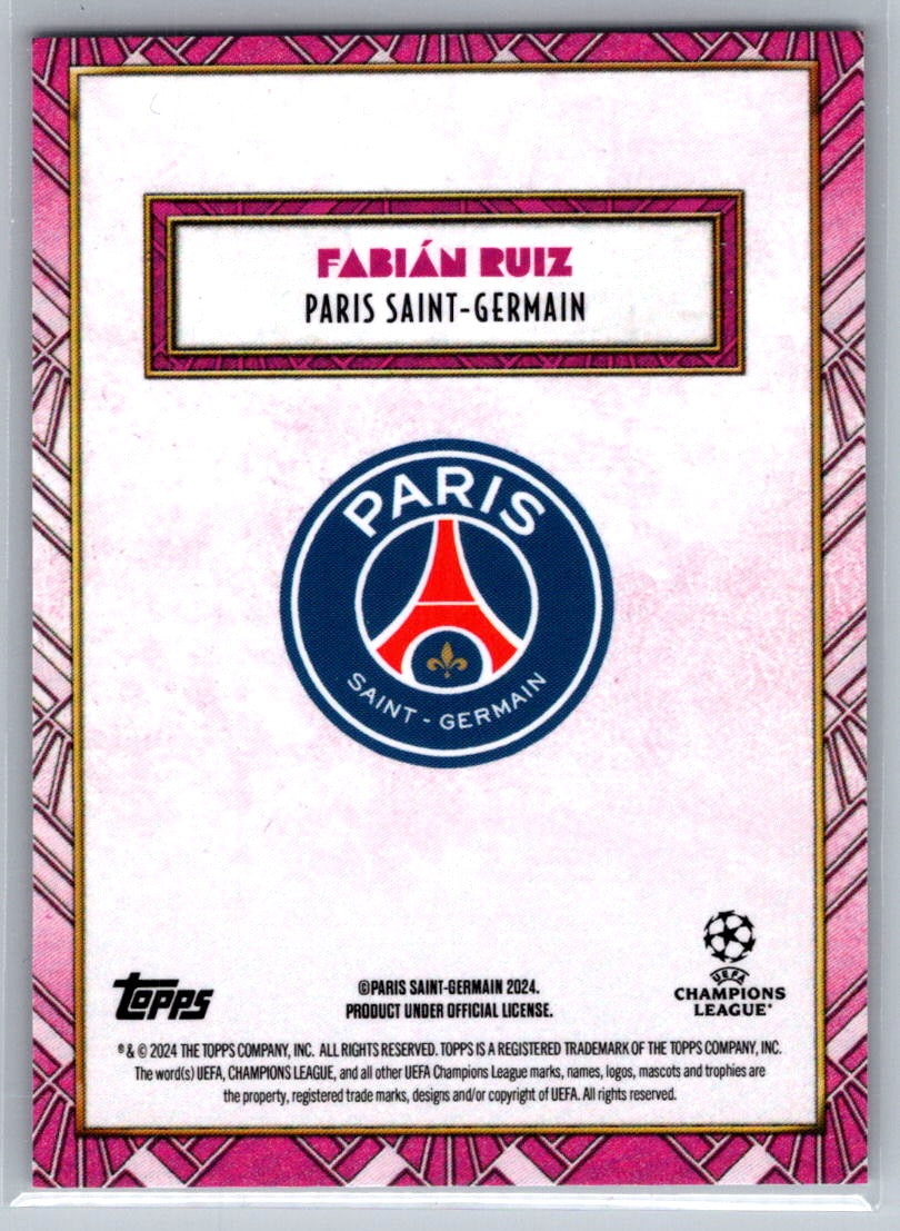 Fabian Ruiz (PSG) Pink /75 Topps Deco UEFA Club Competitions UCC 24-25