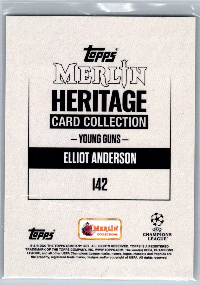 Elliot Anderson (Newcastle United) Purple /99 Topps Merlin Heritage UCC 23-24