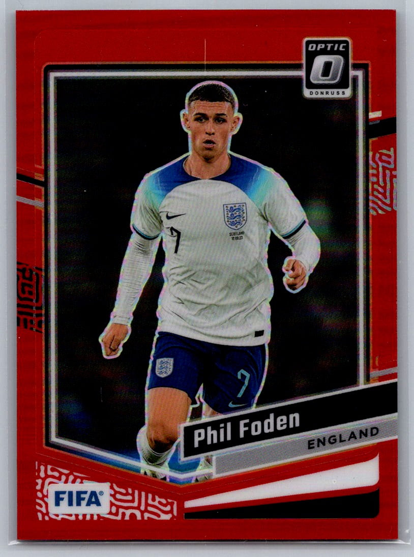 Phil Foden (England) Optic Red /299 Panini Donruss Soccer 23-24