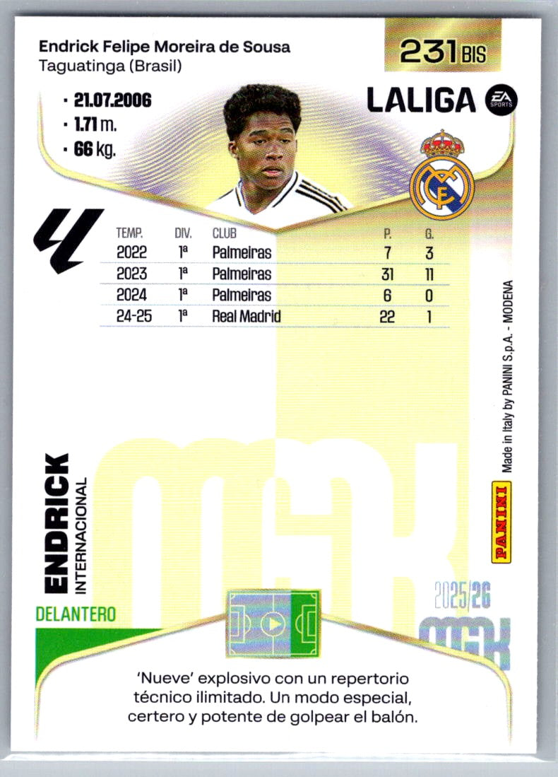 Endrick (Real Madrid) Panini La Liga MGK MegaCracks 25-26