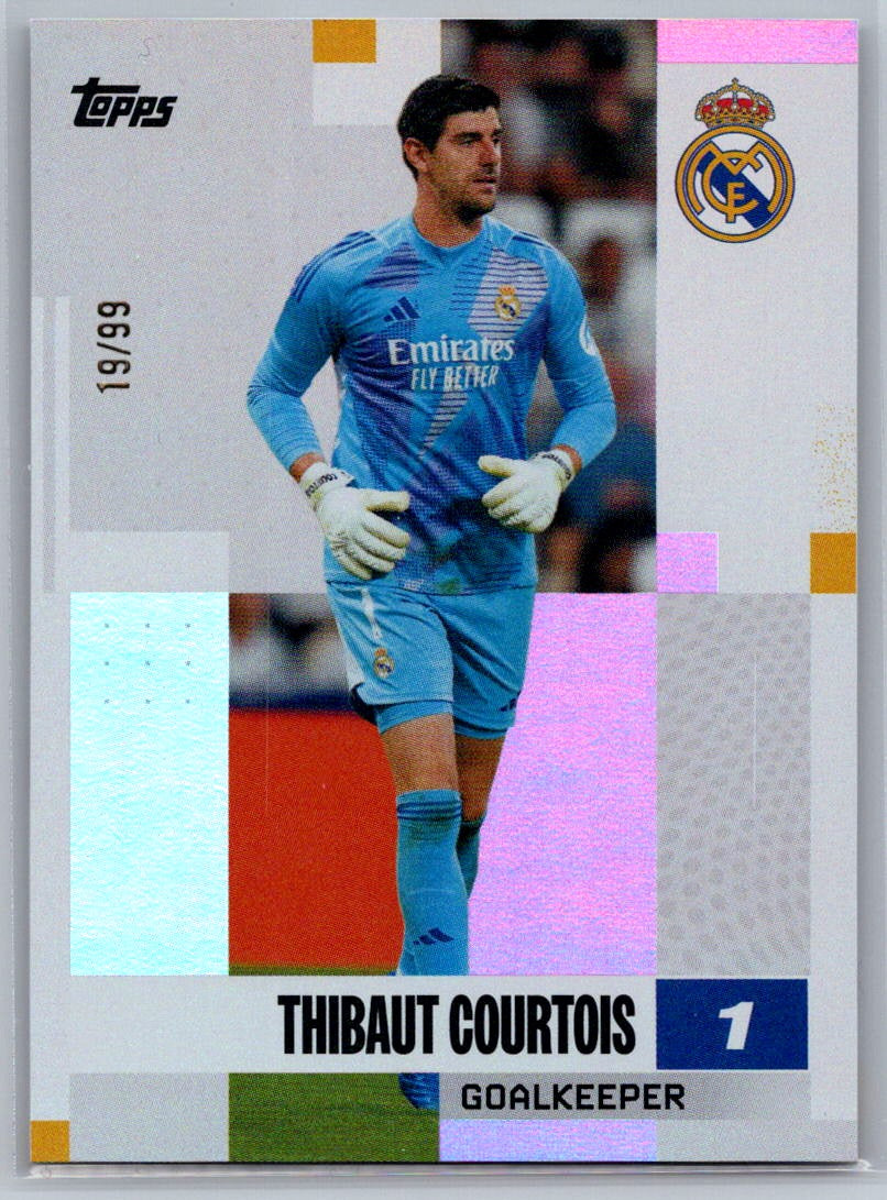 Thibaut Courtois (Real Madrid) Pink /99 Topps Real Madrid Team Set 24-25