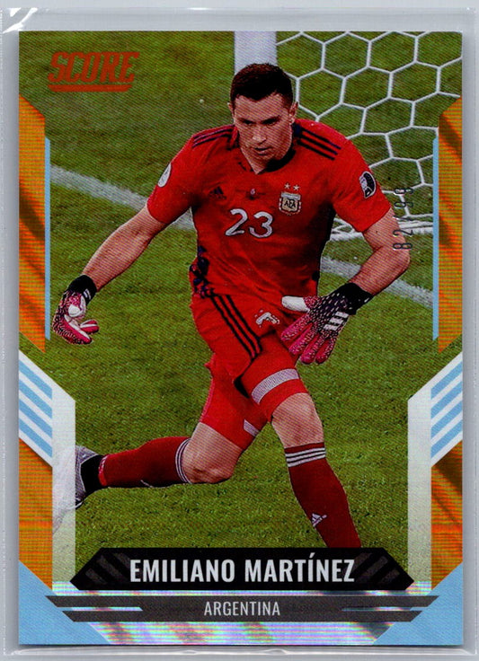 Emiliano Martinez (Argentina) Orange Lava /99 Panini Score FIFA Soccer 21-22