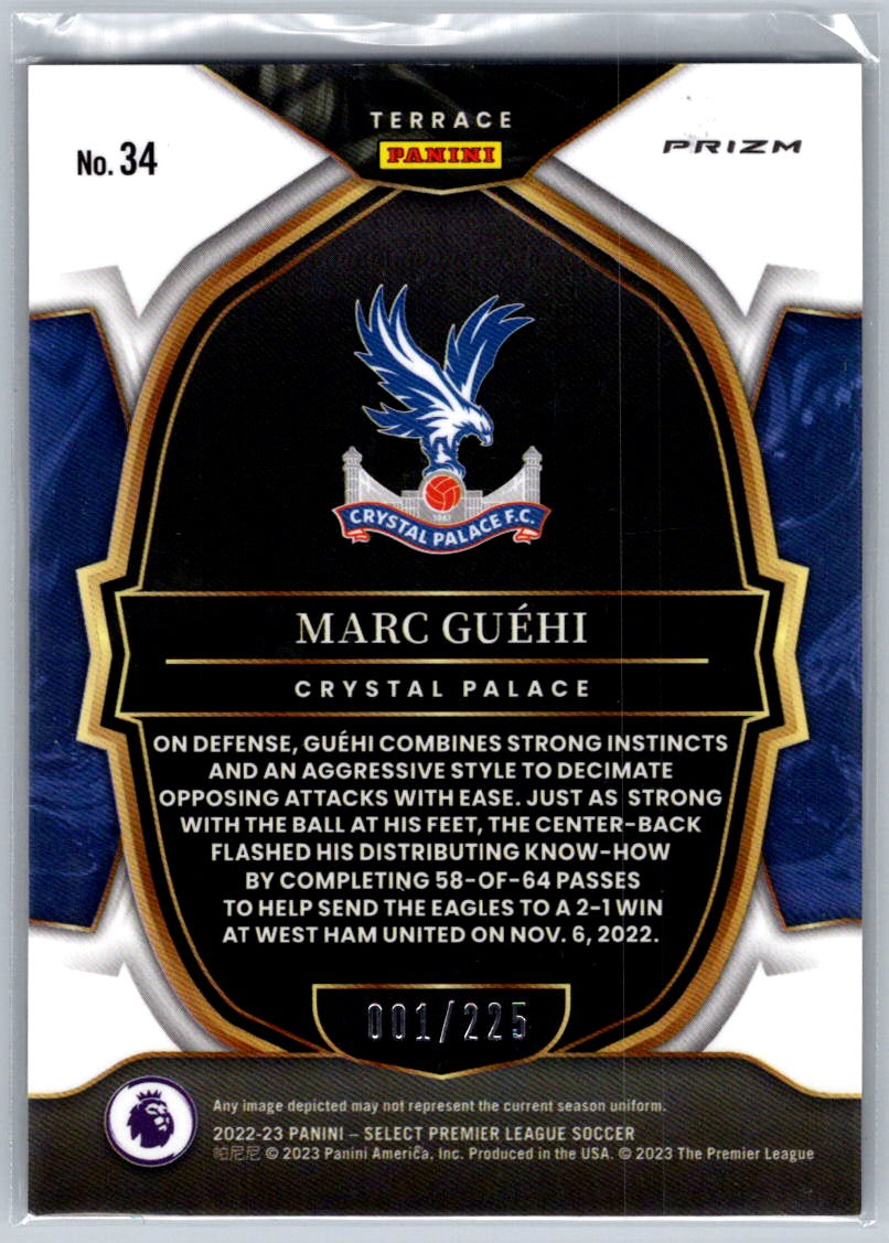Marc Guehi (Crystal Palace) Terrace Camo /225 Panini Select Premier League 22-23