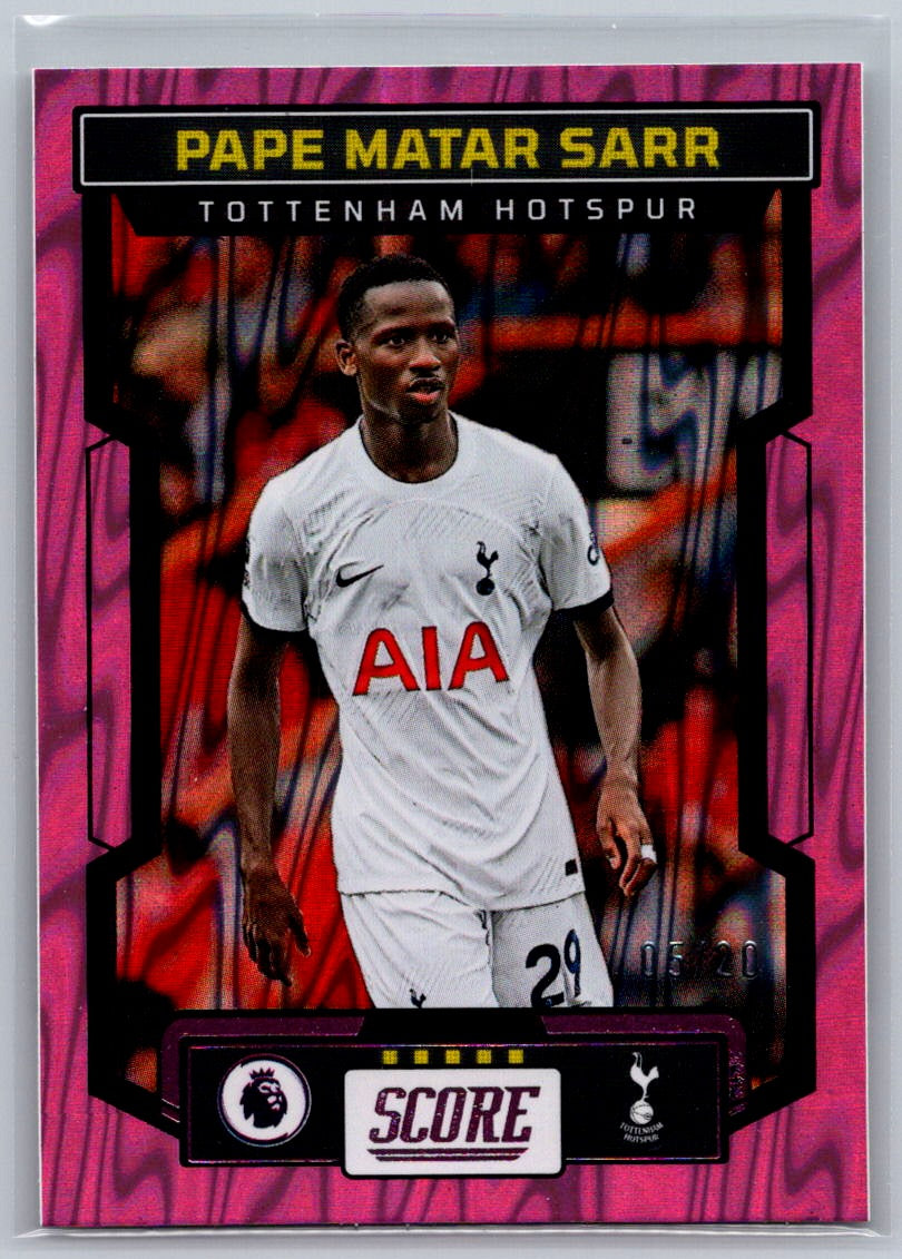 Pape Matar Sarr (Tottenham Hotspur) Pink Swirl /20 Panini Score Premier League 23-24