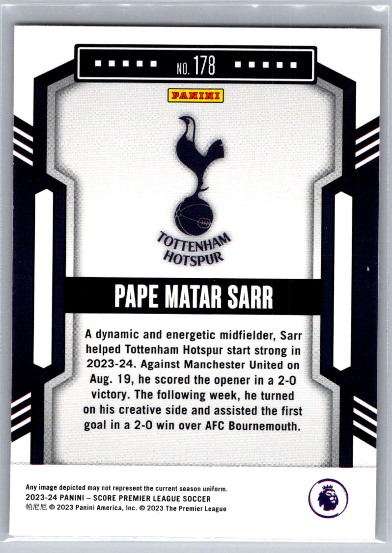 Pape Matar Sarr (Tottenham Hotspur) Pink Swirl /20 Panini Score Premier League 23-24