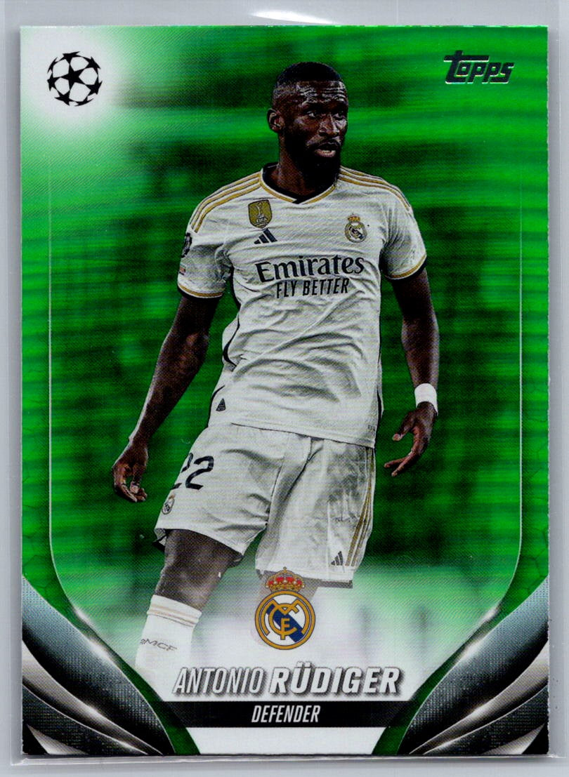 Antonio Rudiger (Real Madrid) Green /99 Topps UCC Flagship 23-24