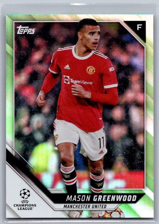 Mason Greenwood (Manchester United) Neon Green Foil /199 Topps UCL Flagship 21-22