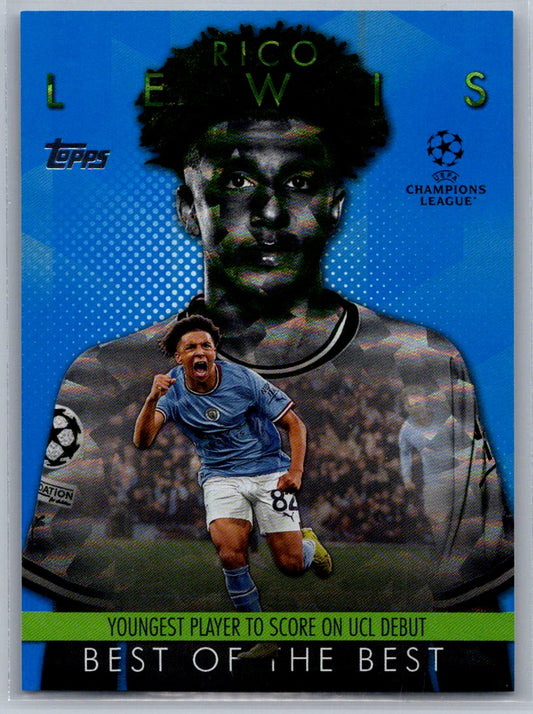 Rico Lewis (Manchester City) Best of the Best Icy Blue Foilboard /99 Topps UCC Flagship 23-24