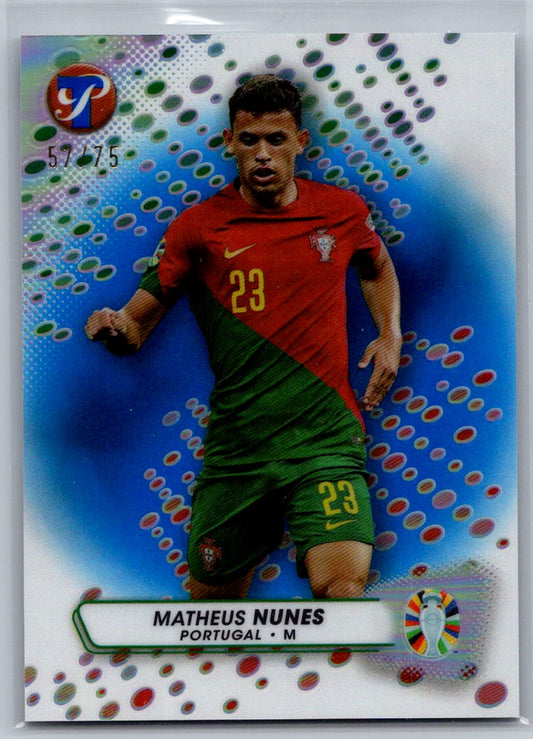 Matheus Nunes (Portugal) Blue Refractor /75 Topps Pristine Road to Euro 2024