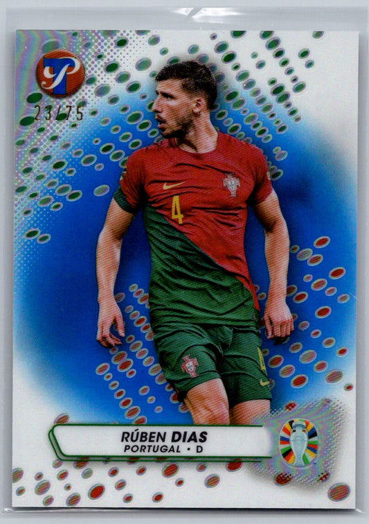 Ruben Dias (Portugal) Blue Refractor /75 Topps Pristine Road to Euro 2024