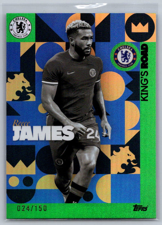 Reece James (Chelsea) King’s Road Green /150 Jersey Match Topps Chelsea Team Set 23-24