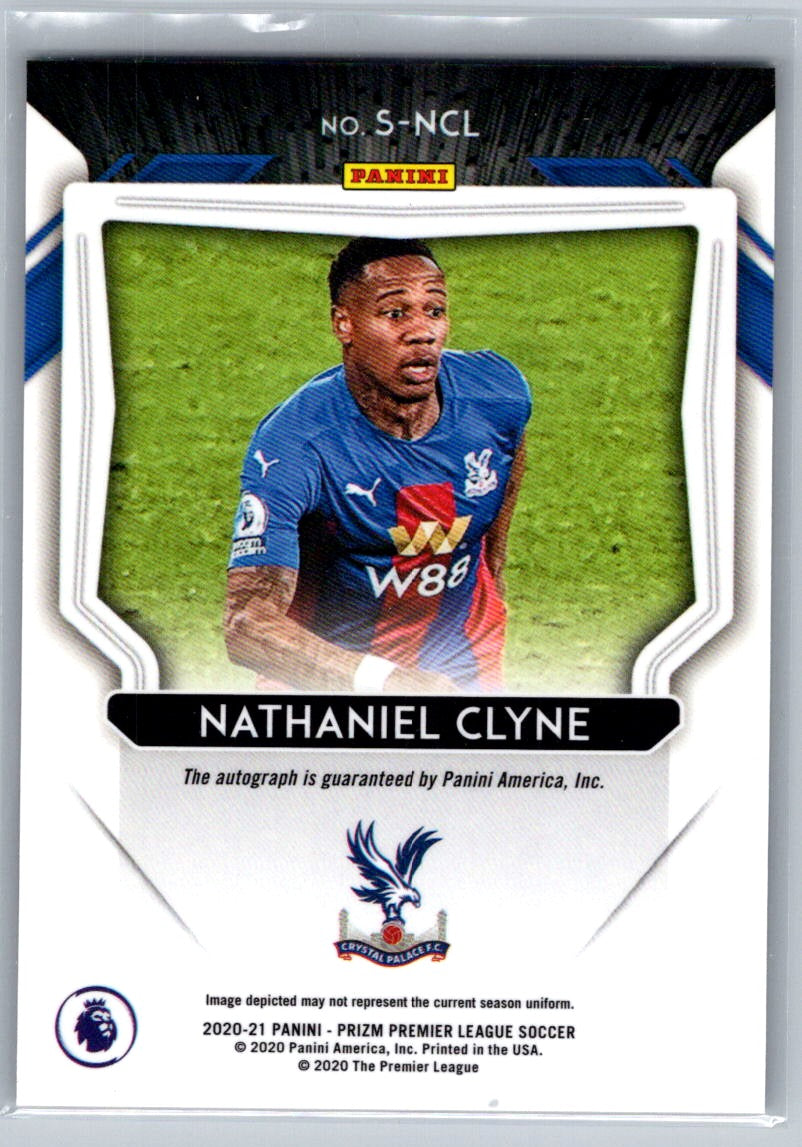 Nathaniel Clyne (Crystal Palace) Auto Signatures Panini Prizm Premier League 20-21