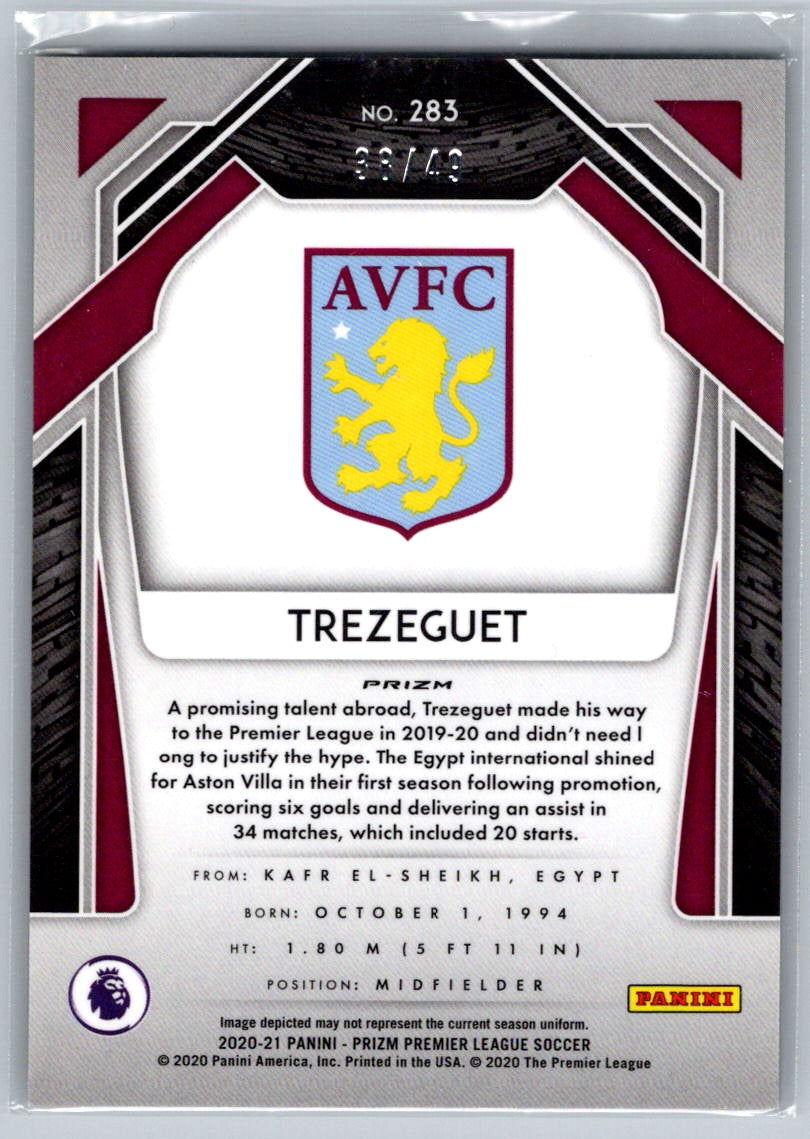 Trezeguet (Aston Villa) Green Ice Prizm /49 Panini Prizm Premier League 2020-21