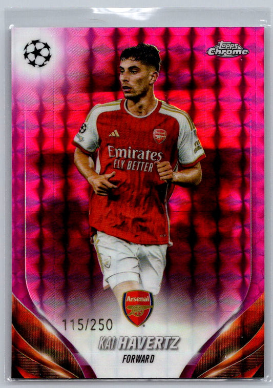 Kai Havertz (Arsenal) Pink Geometric Refractor /250 Topps Chrome UCC 23-24