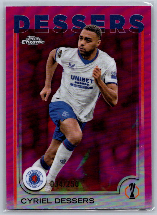 Cyriel Dessers (Rangers) Pink Refractor /250 Topps Chrome UCC 24-25